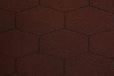 Gartenwelt Riegelsberger Premium Bitumenschindeln PRO S125 Dreieck 2 m² Rot mit Glasvlieseinlage Dachschindeln Schindeln