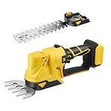 Grasschere Strauchschere Set kompatibel mit Dewalt 20V Akku, 2 in 1 Mini Heckenschere Gartenschere Heckenschere Handheld Rasenschere Strauchtrimmer Grasmesser Strauchscherenmesser (ohne Akku)