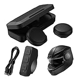 Drahtlose Kopfhörer Für Motorrad, Drahtlose Wiederaufladbare Helm, Anti -Grip -Helm Mit LED -Bildschirm Wiederaufladbares Motorradzubehör, Tragbare Kopfhörer Mit Ladungskoffer, Um Telefonanrufe Zu B