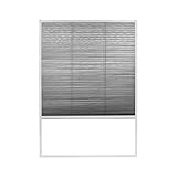 APANA - Fliegengitter Plissee für Dachfenster 140 cm x 170 cm - ausziehbarer Insektenschutz Fenster zum Zuschneiden gegen Fliegen, Insekten und Mücken - Mückenschutz Dachschrägenfenster (Weiß)