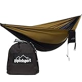 gipfelsport Ultraleicht Hängematte schwarz/Oliv Seile