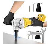 Blechknabber Kompatibel mit DeWalt 20V – Kabellose Blechnibbler mit 360° Drehbarem Knabberkopf und Einstellbaren 3 Geschwindigkeiten, mit Bürstenlosem Motor für Edelstahl, Aluminium(ohne Akku)