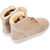 DIKACA Warme Damen Winterstiefel Flach Absatz Kurzschaft Schneestiefel Outdoor Boots Stilvoll Bequem Hautfreundlich Für Schnee Alltag