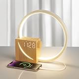 blonbar Nachttischlampe mit Wake Up Licht Wecker,Touch Control Dimmbar, Tischlampe mit 10W USB-Ladefunktion, 3 Stufige Helligkeit Nachtlicht für Schlafzimmer Wohnzimmer