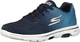 Skechers Damen Go Walk 5-Alive Sneaker, Marineblau/Weiß, 39.5 EU