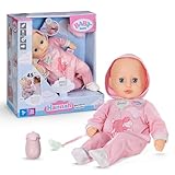 BABY born Hannah Spiel mit Mir - Babypuppe mit 5 Funktionen - Weicher Stoffkörper inkl. Accessoires - 36cm große Puppe - Funktioniert mit Batterien - Geeignet für Kinder ab 1 Jahr