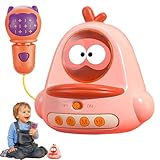 Teksome Karaoke-Kindermikrofon, Karaoke-Spielzeug - Kinder-Karaoke-Maschine in Kükenform, Cartoon-Mikrofon-Spielzeug,Tragbares Hand-Karaoke-Spielzeugmikrofon, für Kinder jeden Alters