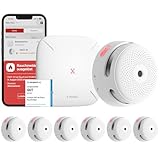 X-Sense Smart Rauchmelder XS01-M mit SBS50 Basisstation, TÜV-Zertifiziert, Funkrauchmelder mit WLAN, vernetzbarer Feuermelder, kompatibel mit der X-Sense Home Security App, FS61, 6 Stück