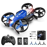 Holy Stone HS210F Mini Drohne für Kinder, 2 in 1 RC Quadrocopter mit Landmodus and Flugmodus, One Key Start Höhenhaltung, 3D Flips, Headless Modus Spielzeug Geschenke für Jungen,C0 (blau)