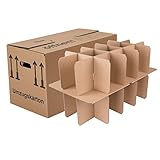 BB-Verpackungen 10 x Gläserkarton (Umzugskarton für Gläser, Flaschen und Tassen, 15-30 Fächer) - Sets zwischen 5 und 150 Stück