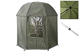 MK-Angelsport '5 Seasons Schirm Angelschirm mit Seitenwand geschlossen, wasserdicht Karpfenzelt Anglerschirm Angelzelt