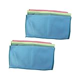 Cabilock 8 Stück Teiliges Küchen-reinigungstücher aus Saugfähiger Mikrofaser mit Netzstruktur Vielseitige Putztücher für Geschirr Obst und Oberflächen Starke