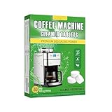 Reinigungstabletten für Kaffeevollautomaten 30 Stück Reinigungstabs, Kompatibel mit Jura&Siemes, | 3‑in‑1 Reinigung, Entkalkung & Pflegefür Kaffeemaschinen aller Art und Marken (Grün)