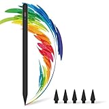 Stylus Stift für iPad 2018-2025, 3X Schnellladung, Eingabestifte mit Neigungserkennung & Palm-Ablehnung & Hohe Präzision, für iPad 11/10/9/8/7/6, Pro 11'/12.9'/13' M4, Mini 6/5, Air 5/4/3/M2(Black1)