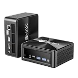 BMAX B5A Pro Mini PC, AMD Ryzen 7 5700U (8C/16T, bis zu 4.3Ghz),16GB DDR4 512GB M.2 NVMe SSD Micro PC mit Windows 11 Pro | 4K Triple Display | Type-C | Ethernet | WiFi 6 | BT 5.2丨Bis zu 64 GB RAM