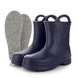 3Kamido GoSplash Kinder Gummistiefel - sehr komfortabel Gummistiefel aus leichtem EVA-Schaum für Jungen und Mädchen schön stabil wasserdicht mit Griff für einfaches Anziehen mit rutschfester Sohle
