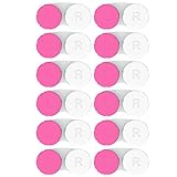 Kontaktlinsenbehälter, 12 Stück, 1 Jahr Großpackung Inklusive Pinzette und Applikator-Set Schützen Sie Ihre Augen durch monatlichen Austausch Ihres Objektivbehälters (Rosa001)