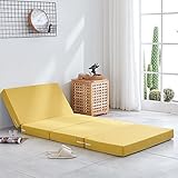 Tragbare Klappmatratze mit abnehmbarem Bezug, 200 cm langes Schaumstoff-Futonbett für Gäste, rutschfeste Unterseite