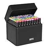 CRESZZLE 80 Filzstifte Set,filzstifte kinder, marker stifte - für Design, Rendering, Comics, DIY Projekten - Geeignet für Kinder und Erwachsene,Inklusive schwarzer Tasche