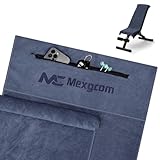 Mexgcom 2 Stück Fitness Handtuch, 120x50cm Sporthandtuch Handtücher mit Reißverschlusstasche + 80x40cm Kleine Handtücher für Yoga, Training, Sport, Outdoor (Grey)