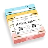 perfect line - 250 Heftstreifen Pappe - Aktendulli aus recycling Karton, 5 Farben - Abheftstreifen Made in Germany - Heftlaschen Blauer Engel zertifiziert