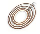 4URNEED 4 Stück Stickrahmen 10CM/15CM/19CM/25CM Stickerei Kit Anfänger Kreuzstich Set Kreuzstich Tool Embroidery Hoop Klein zu Groß Aufhängbar Oval
