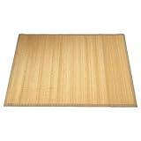 Japanwelt Rutschfester Bambus-Teppich I Wasserabweisende Bambusmatte, Badematte Duschmatte Bad-Vorleger Matte, Holzteppich Läufer aus Bambus für Küche, Flur, Bad & Wohnzimmer (Natur, 120 x 180 cm)