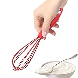 Mini -Schneebesen, silikonfarbener Schneebesen, leicht zu schlagende Eier, vermeiden Sie Rutschen, Mini-Silikonwechsel zum Kochen, gegen hohe Hitze in Antihaft-Utensilien