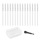 15 Pcs Hörgeräte Reinigungsset,Hörmuschel Ohrmuschel Entlüftungsreiniger, Nylonborsten zum Reinigen von Hörgeräten,Kopfhörern, mit 1 Reinigungsbürsten mit Einzelloch, Wird mit Aufbewahrungsbox