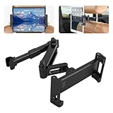 Tablet Halterung Auto,Verbesserter Auto-Kopfstützen-Rücksitzhalterung,360° Drehbar iPad Halterung Auto,Verstellbar Tablet Halterung,Tablethalterungen für Handy,iPad,Samsung Tab,Switch (Schwarz)