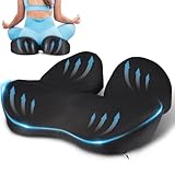 Nauotk Sitzkissen Orthopädischer Sitzring, Steißbein-Sitzkissen, Steißbein-Entlastung für Auto, Sofa, Büro und Rollstuhl (Schwarz)