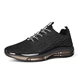 Sportschuhe Herren Mit Schnürsenkel, Running Schuhe Herren, Turnschuhe Luftpolster Shoes Sportlichen Halbschuhe Fashion Leicht Joggingschuhe rutschfeste Arbeitsschuhe Outdoor Fitness Walkingschuhe