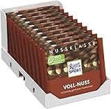 Ritter Sport Voll-Nuss, Vollmilchschokolade mit knackigen, ganzen Haselnüssen, Nuss-Schokoladentafel aus hochwertigem Kakao, perfekt zum Naschen, 10 x 100g