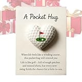 Taschenherz – Ermutigungskarte zum Thema Golf, kleine Mini-Grußdekoration, einzigartiges Geschenk für Sportfans, perfekt für Geburtstags-Valentinstagsfeiern, Frauen und Kinder, Freunde, Schreibtisch-D