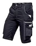 PUMA Workwear Precision X - Kurze Arbeitshose Herren - Robuste & Flexible Arbeitsshorts - Viele Taschen und Bequeme Passform - Ideal für Handwerk Heimwerk und Baugewerbe - Schwarz/Anthrazit - Gr. 56