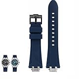 SFZSUK Rubber Uhrenband für Maurice Lacroix Aikon AI6008 AI6038/1108/6007 AI6058 Herren -Gurt Schnellfreisetzung Armband