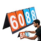 Score Keeper, Multifunktions-Match-Anzeigetafel, manuelle Anzeige, 36 cm vierstelliger Sportzähler, Tischtennis, Golf, Pool, Darts, Spieleabend, konsistente Leistung
