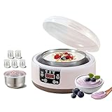 Probiotic Yogurt Maker with Temperature Control,Yogurt Maker 36 Hour,Probiotischer Joghurtbereiter,Joghurtmaschine mit LCD-Display,Elektischer Joghurtbereiter,Joghurtmaschine für Hause (mit 5 Gläsern)