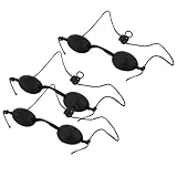 Visxcnu 3 Stück Solarium Brille, LED UV Schutzbrille Solarium Schutzbrille Solariumbrille Sonnenschutz Brille für Sonnenbank Beauty Patienten Sonnenbrille IPL Behandlung LED Lichttherapie