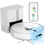 ideoon Ultimativer Saug-Wisch-Roboter 6000 Pa mit 2-in-1 Wischfunktion, Li-Ionen-Akku, Laser-Navigation - Smart-Home WLAN Saugwischer