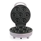 Petra Donut-Maker – macht 7 Mini-Donuts, Antihaft-Kochplatte, leicht zu reinigen, Power & Ready-Anzeigeleuchten, automatische Temperaturregelung, Pastelllila, Dessert, Partys, 1000W, PT6222PPVDE