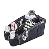 Hauck Organize Me, Auto Utensilientasche, Rückbank Organizer, Autobox, Kofferraumbox, Faltbox Tasche mit Griff, Grau - Box ohne Inhalt