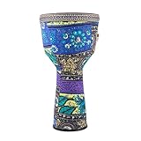 BMOZRM Djembe Trommel 8-10 Zoll Afrikanische Trommel Professionelle Bongo Drum Leichtgewichtige Handtrommeln Für Erwachsene Und Anfänger Instrument Buschtrommel(Large 8inch A)