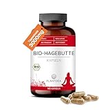 PlantDEA Bio Hagebutte Kapseln I 3000mg Tagesdosis I 180 Hagebutte-Kapseln hochdosiert I laborgeprüft I Bio Hagebutte Pulver I veganes Hagebutte-Präparat I Ohne Zusätze I PlantDEA