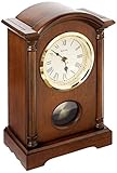Bulova Dalton Pendel-Tischuhr mit Glockenspiel, Walnuss-Finish, Goldfarbene Akzente