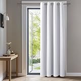 Deconovo Verdunkelungsgardine mit Kälteschutz Gardinen Wohnzimmer Vorhang Blickdicht Vorhang, 240x140 cm(HöhexBreite), Silber Grau, 1 Stück