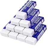 10 Stk Radierer Klassischer Radiergummi, Weiß Plastik Gummi Radiergummis, Sanft 2B Radiergummi für Kinder, Schüler & Künstler