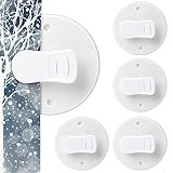 Thinp 4 Stück Schutz-Spritzschutz-Clips,Duschvorhang Clips,Selbstklebende Vorhang Clip,Duschvorhang Wand Clips,Spritzschutz Clips,Winddichte Schutz-Clips,Badezimmer Vorhang Klammern,für Dusche Hängend