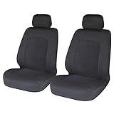 Sakura SS5401 Vordersitzbezüge für Auto und Transporter, Hampton, 1 Paar, Schwarz, universal, einfache Passform