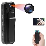 TANGMI Bodycam, 1080P HD & 180° Drehbares Objektiv Body Cam, Unabhängige Tastenbedienung Kleine Kamera mit Nachtsicht für Meetings, Reiten, Haustierspaziergänge